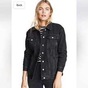 madewell The Oversized Trucker Jean Jacket in Lunar Wash / X-LARGE